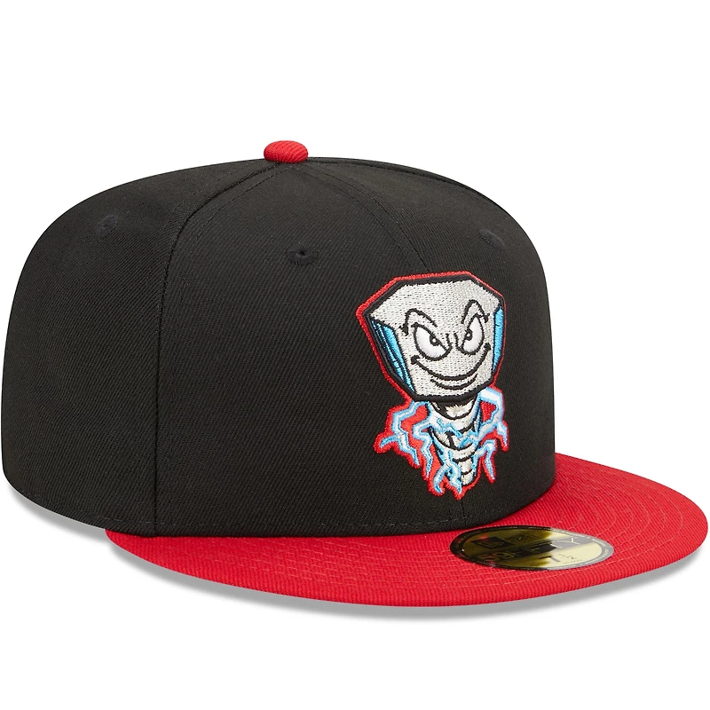 Men's New Era Black/Red Lansing Lugnuts Marvel x Minor League 59FIFTY Fitted Hat