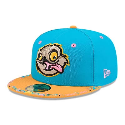 Casquette ajustée New Era 59FIFTY pour homme, bleue et orange, Lansing Lugnuts 2026 Copa De La Diversion