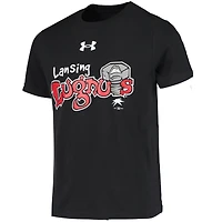 Youth Under Armour Black Lansing Lugnuts Team Logo T-Shirt