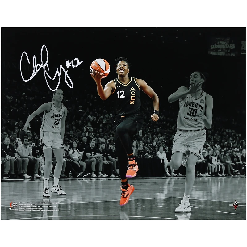 Chelsea Gray Las Vegas Aces 2023 WNBA Finals Champion Autographed 11" x 14" Action Spotlight Photograph