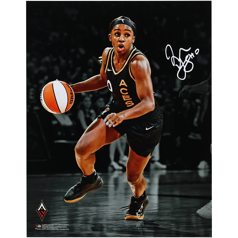 Jackie Young Las Vegas Aces 2023 WNBA Finals Champion Autographed 11" x 14" Action Spotlight Photograph