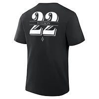 T-shirt noir pour homme Fanatics A'ja Wilson avec nom et numéro des Las Vegas Aces The Paint