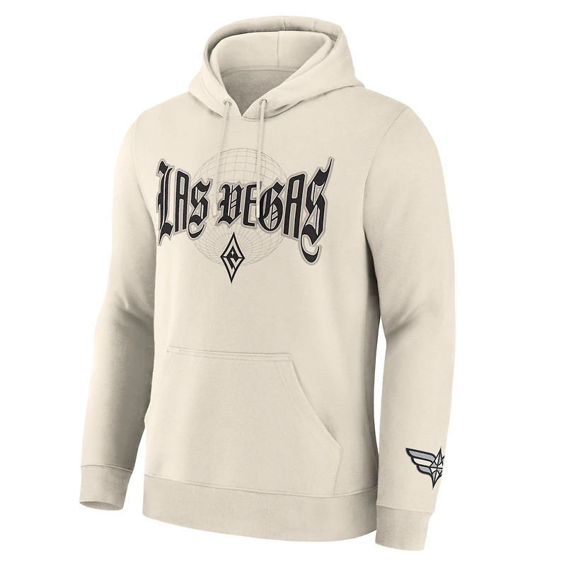 Men's Fanatics  Cream Las Vegas Aces Legacy Fleece Pullover Hoodie