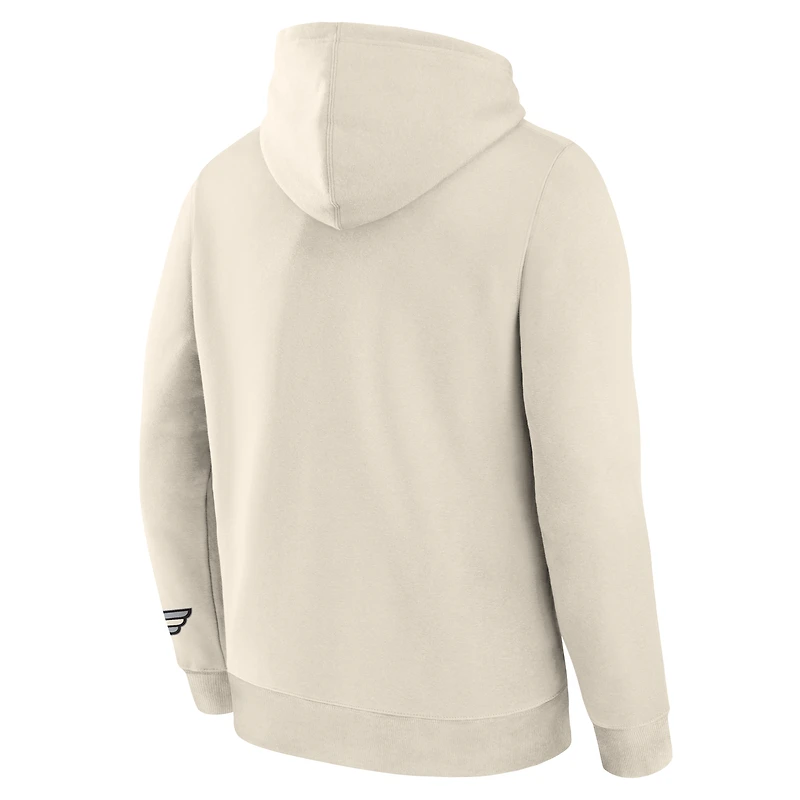 Men's Fanatics  Cream Las Vegas Aces Legacy Fleece Pullover Hoodie