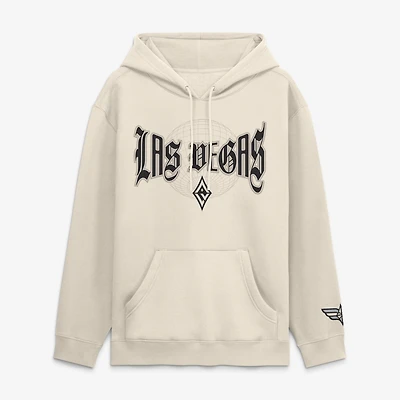 Men's Fanatics  Cream Las Vegas Aces Legacy Fleece Pullover Hoodie