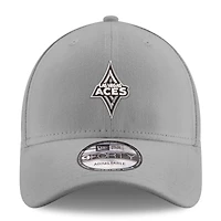 Casquette ajustable 9FORTY grise avec logo principal des Las Vegas Aces de New Era pour homme