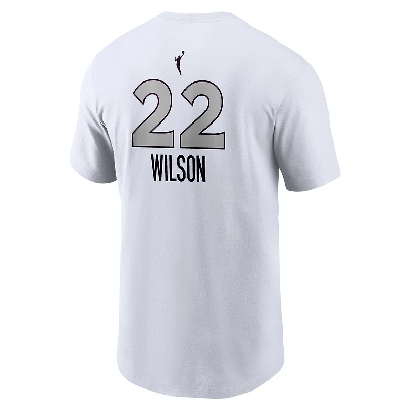 Men's Nike A'ja Wilson White Las Vegas Aces Name & Number Heroine Edition T-Shirt