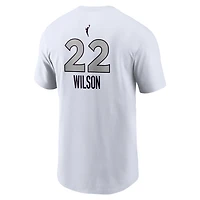 Men's Nike A'ja Wilson White Las Vegas Aces Name & Number Heroine Edition T-Shirt