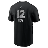Men's Nike Chelsea Gray Black Las Vegas Aces Explorer Edition Name & Number T-Shirt