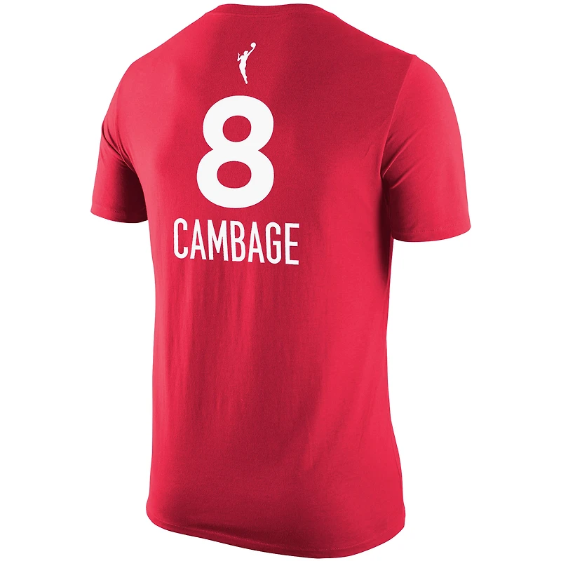 T-shirt Nike Liz Cambage rouge pour homme Las Vegas Aces Explorer Edition Name & Number