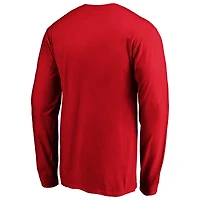 Men's  Red Las Vegas Aces Primary Logo Long Sleeve T-Shirt