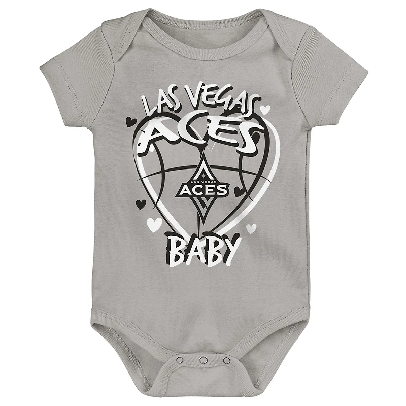 Ensemble de 3 lits superposés pour nouveau-né Outerstuff Las Vegas Aces Slide Home