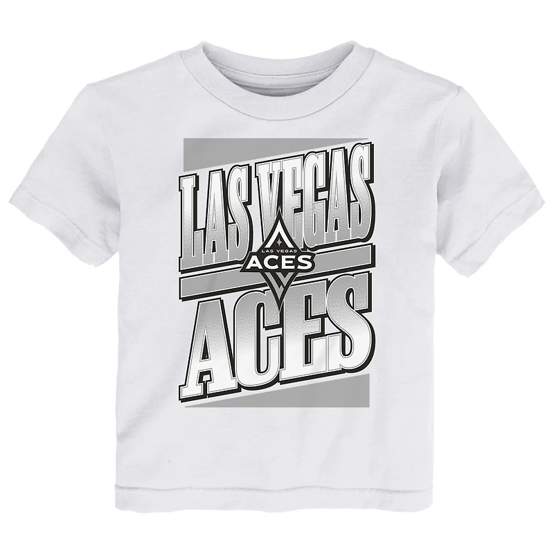 T-shirt blanc pour tout-petits avec l'équipe des Las Vegas Aces
