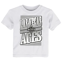 T-shirt blanc pour tout-petits avec l'équipe des Las Vegas Aces