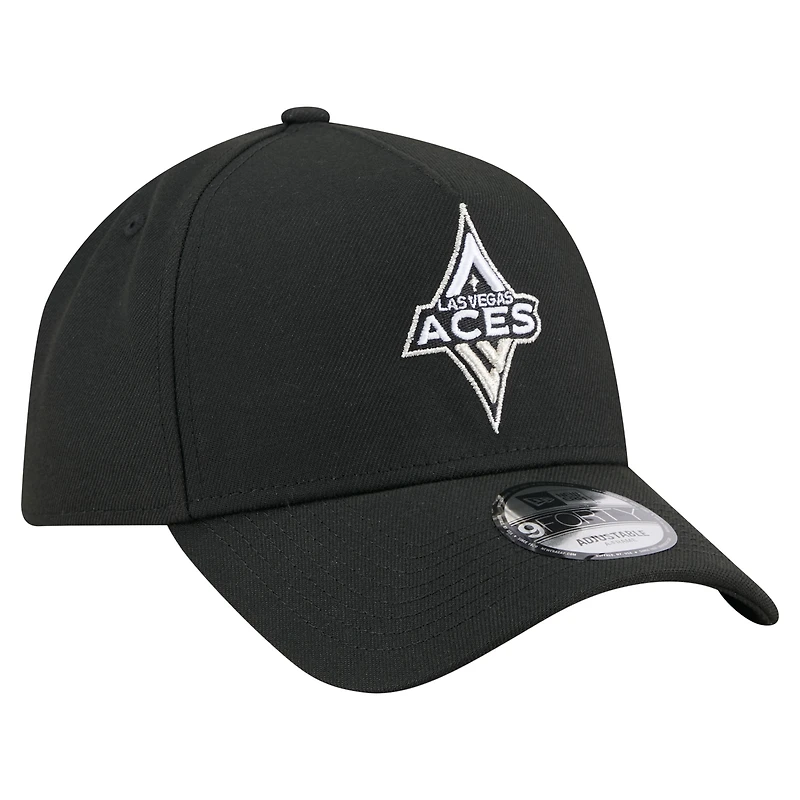 Unisex New Era  Black Las Vegas Aces Core Logo A-Frame 9FORTY Adjustable Hat