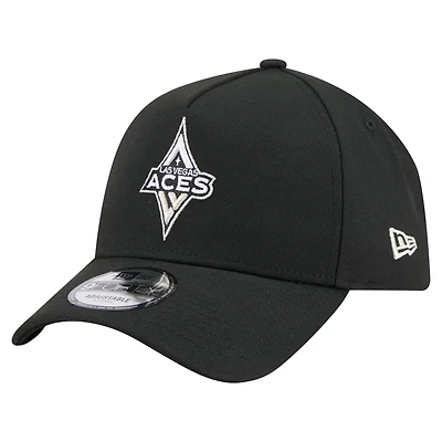 Unisex New Era  Black Las Vegas Aces Core Logo A-Frame 9FORTY Adjustable Hat