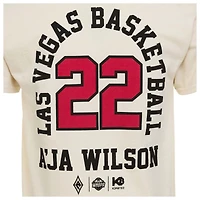 Unisex A'ja Wilson Natural Las Vegas Aces Player ID Arch T-Shirt