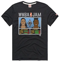 T-shirt unisexe hommage à A'ja Wilson et Jewell Loyd, charbon de bois, Las Vegas Aces, WNBA Jam Tri-Blend