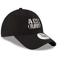 Casquette ajustable unisexe New Era noire Las Vegas Aces 2025 WNBA Playoffs 9TWENTY