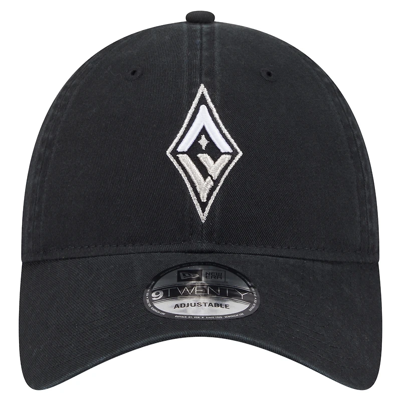 Casquette ajustable unisexe New Era noire avec logo alternatif des Las Vegas Aces 9TWENTY