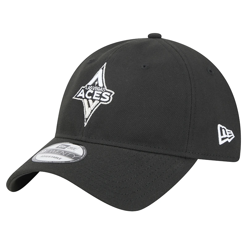 Unisex New Era Black Las Vegas Aces Core Logo 9TWENTY Adjustable Hat