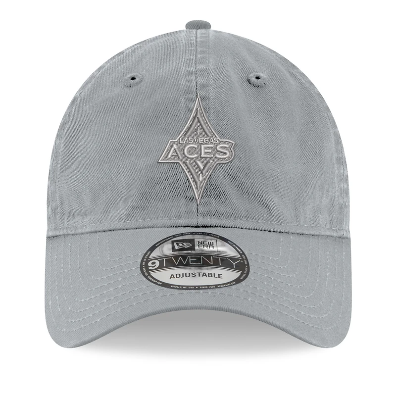 Casquette ajustable unisexe New Era grise Las Vegas Aces Core Tonal 9TWENTY