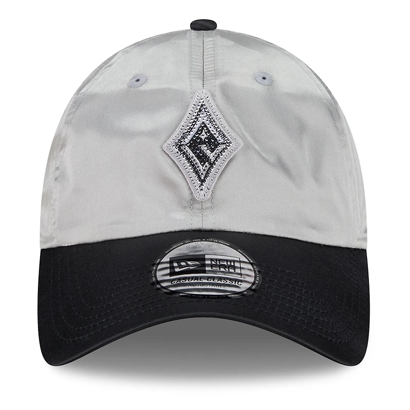 Unisex New Era Silver/Black Las Vegas Aces 2026 WNBA Draft Satin Crystals Casual Classic Adjustable Hat