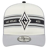Unisex New Era  White/Gray Las Vegas Aces Banner Foam Front 9FIFTY A-Frame Adjustable Trucker Hat