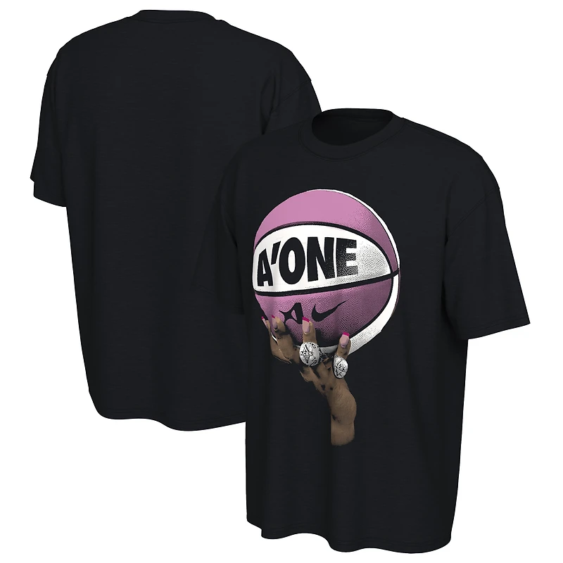 T-shirt unisexe Nike A'ja Wilson noir des Las Vegas Aces A'One
