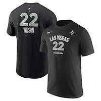 T-shirt unisexe avec nom et numéro Nike A'ja Wilson noir Las Vegas Aces Explorer Edition