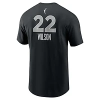 T-shirt unisexe avec nom et numéro Nike A'ja Wilson noir Las Vegas Aces Explorer Edition