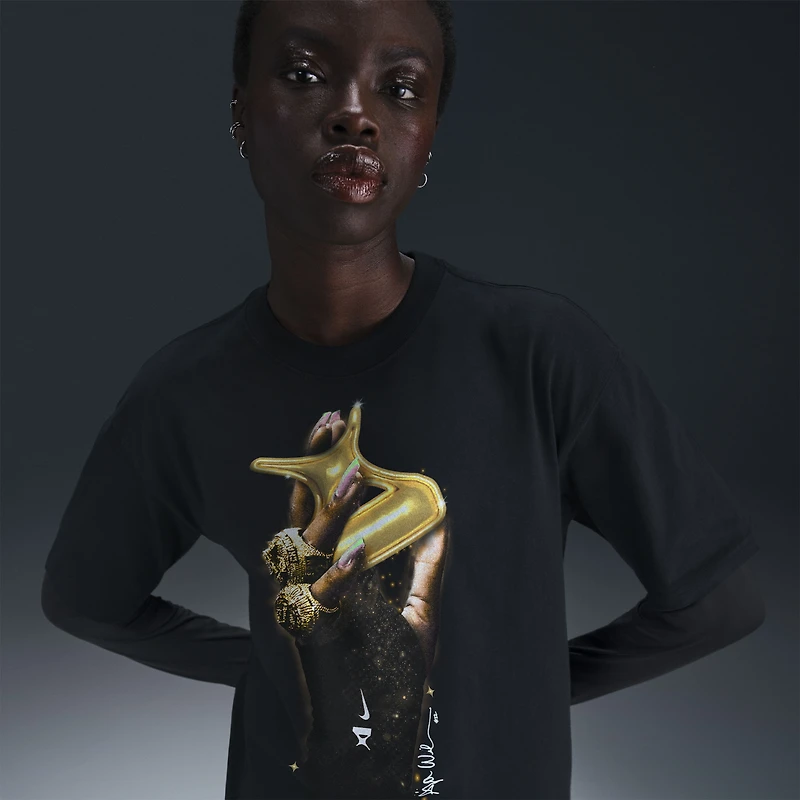 Unisex Nike A'ja Wilson Black Las Vegas Aces WNBA Summit Player T-Shirt