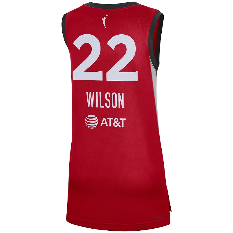 Maillot de joueur unisexe Nike A'ja Wilson rouge Las Vegas Aces Rebel Edition