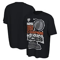 Unisex Nike  Black Las Vegas Aces 2025 WNBA Finals Champions Locker Room Authentic T-Shirt