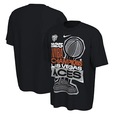 T-shirt unisexe Nike noir authentique des Las Vegas Aces 2025 WNBA Finals Champions Locker Room