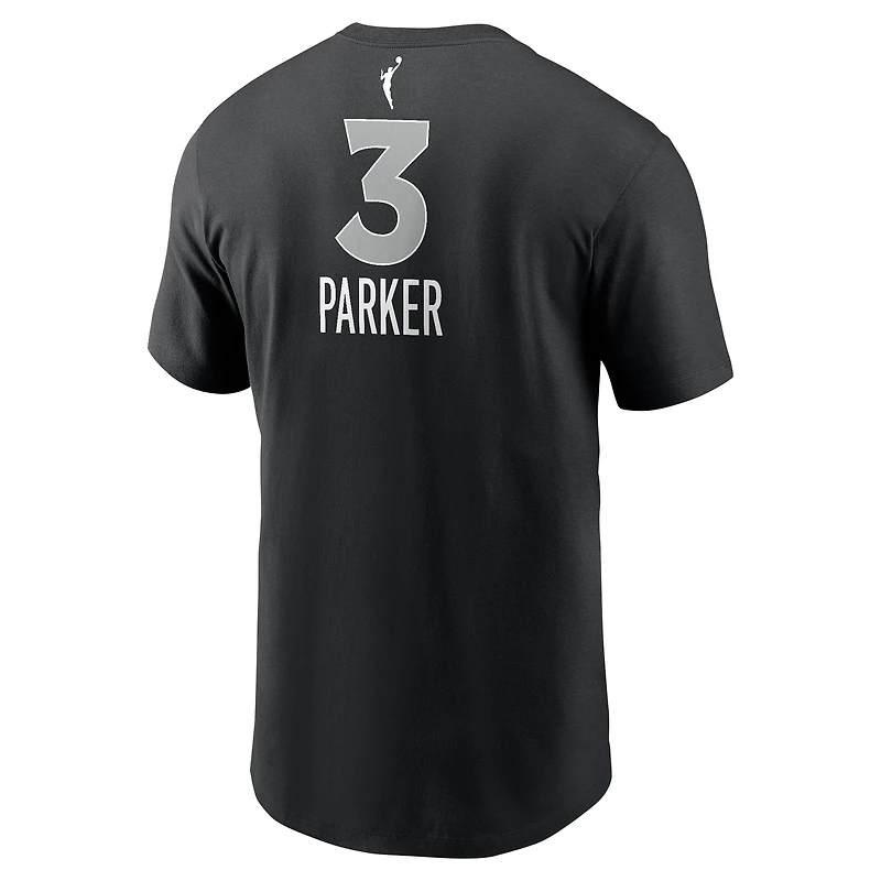 T-shirt unisexe avec nom et numéro Nike Candace Parker, noir, Las Vegas Aces Explorer Edition