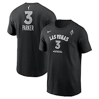 T-shirt unisexe avec nom et numéro Nike Candace Parker, noir, Las Vegas Aces Explorer Edition
