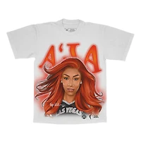 Unisex Playa Society A'ja Wilson White Las Vegas Aces Player T-Shirt