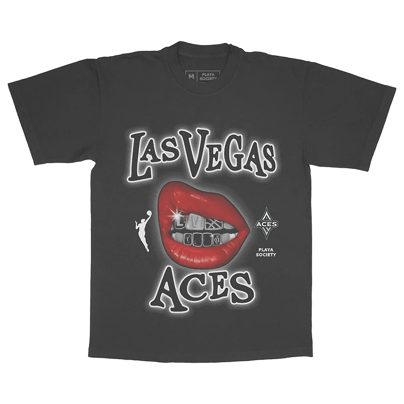 T-shirt unisexe Playa Society noir Las Vegas Aces Sketch