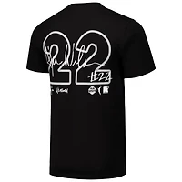 T-shirt unisexe round21 A'ja Wilson noir Las Vegas Aces Player Signature nom et numéro