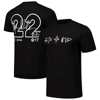 T-shirt unisexe round21 A'ja Wilson noir Las Vegas Aces Player Signature nom et numéro