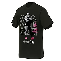 Unisex round21 A'ja Wilson Black Las Vegas Aces Poster T-Shirt