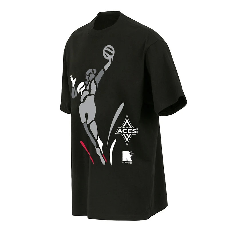 Unisex round21 Black Las Vegas Aces Victory T-Shirt
