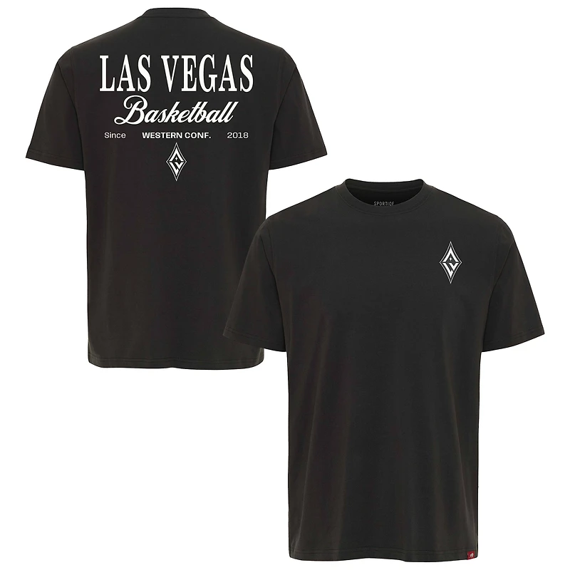 T-shirt unisexe Sportiqe Anthracite Las Vegas Aces Athletic Club Collection Duke Relaxed Fit Premium
