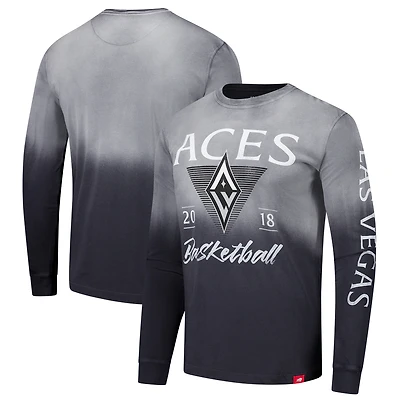 T-shirt unisexe à manches longues Sportiqe gris/anthracite Las Vegas Aces Sun Fade Vintage Mohave