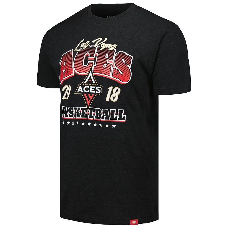 T-shirt triple mélange Sportiqe Heather Black Las Vegas Aces pour hommes