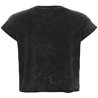 Women's Sportiqe  Black Las Vegas Aces Rock & Roll Collection Gwen Mineral Wash Cropped T-Shirt