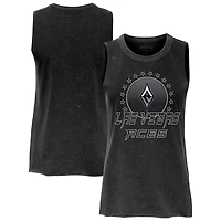 Women's Sportiqe  Black Las Vegas Aces Rock & Roll Collection Turner Mineral Wash Tank Top