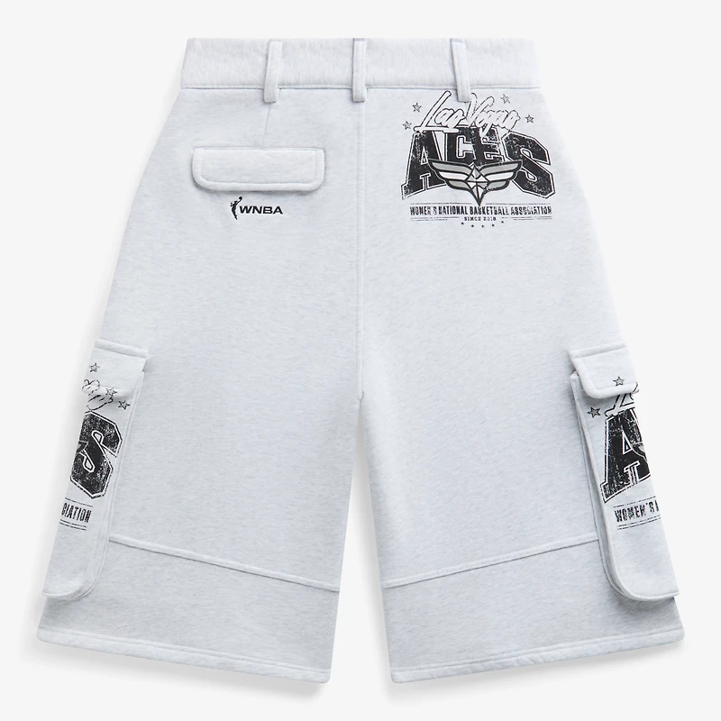 Short cargo en polaire gris chiné pour femme des Aces de Las Vegas