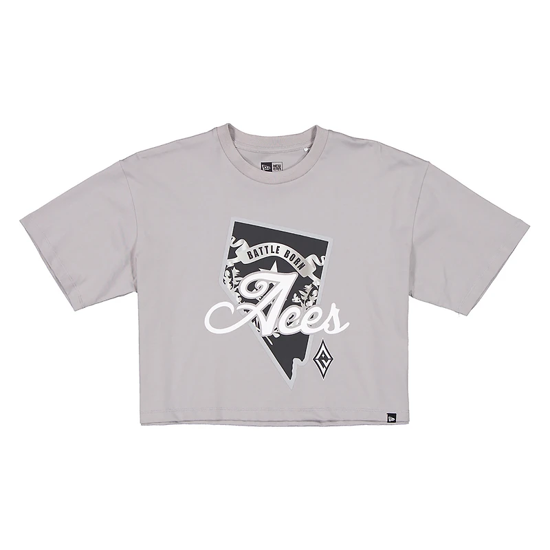 Women's New Era Gray Las Vegas Aces 2026 WNBA Draft Hometown Boxy T-Shirt